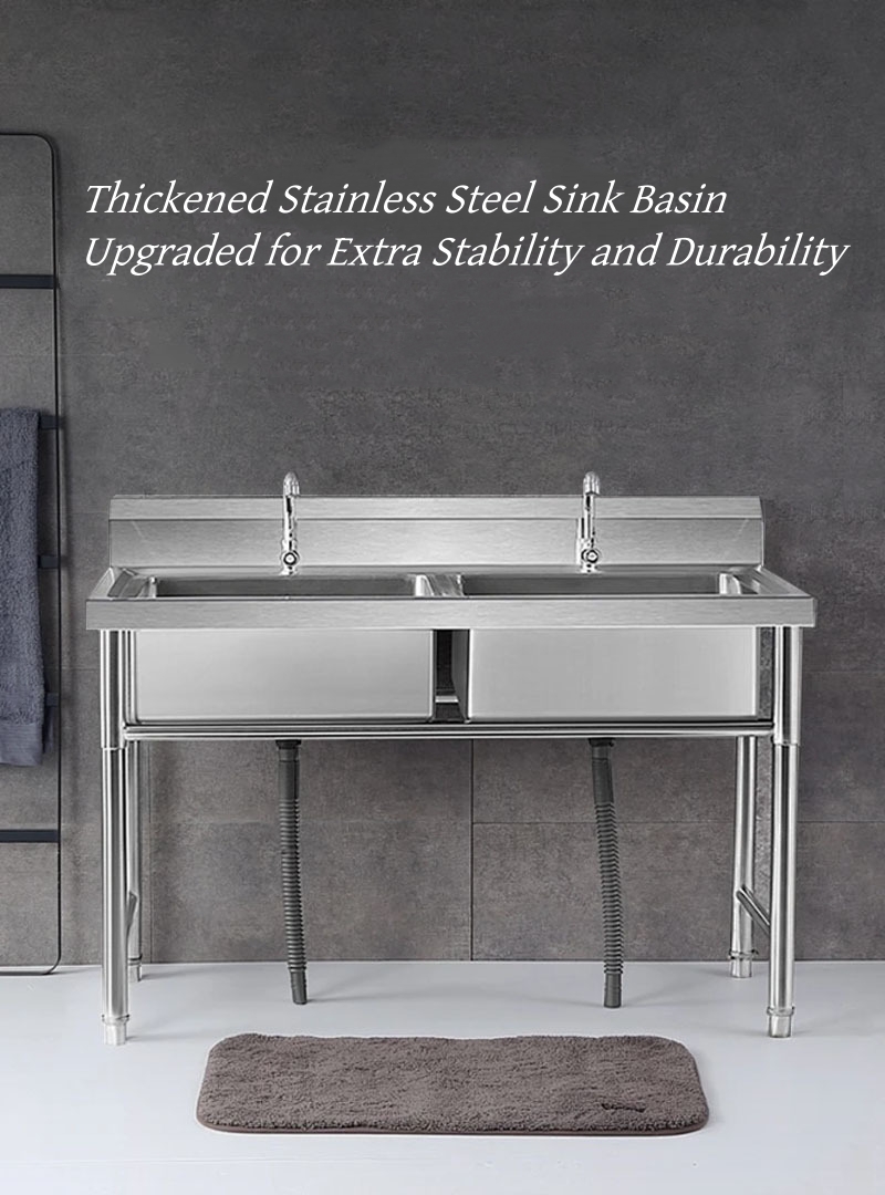 Stainless steel sliding door workbench detail 1