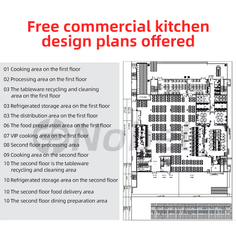 30-square-meter Commercial Kitchen Solution, Hotel Restaurant Kitchen Equipment, One-stop Solution for Catering Services