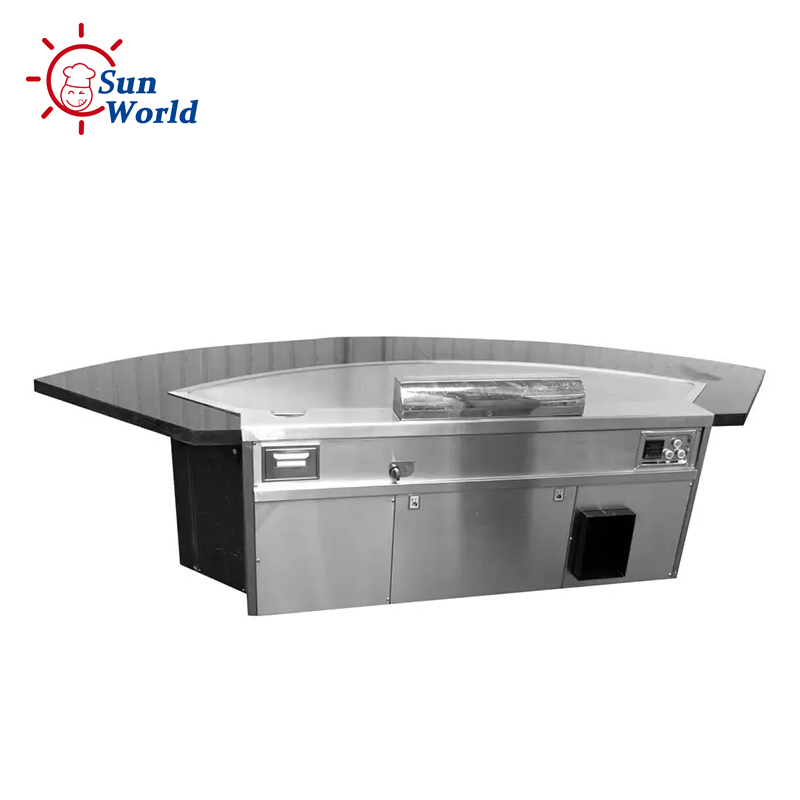 Customize Restaurant Japanese Stainless Steel Commercial Flat Top Griddle Induction Gas Electric Hibachi Teppanyaki Grill Table