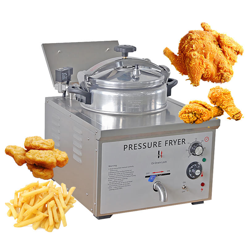 Table Top Electric KFC Chicken Frying Machine Pressure Fryer Broasted Chicken Fryer
