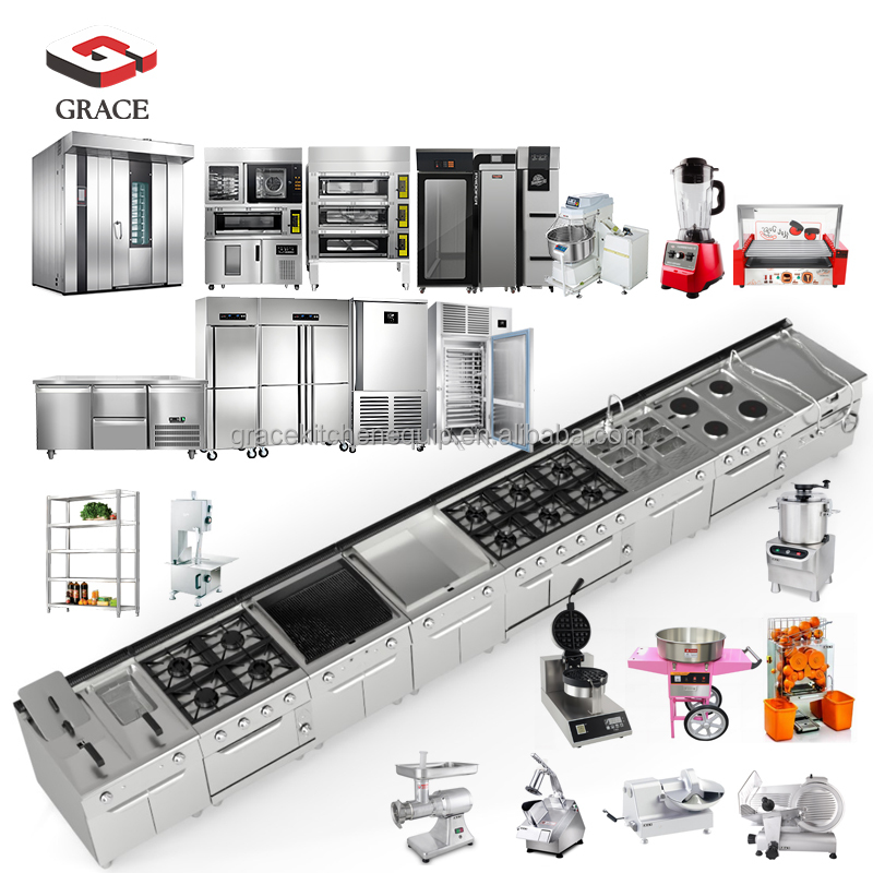 Commercial Electric 1500W Gas Stove Oven Fryer Griddle With Stainless Steel Worktables for Restaurant Kitchen Cooking Use