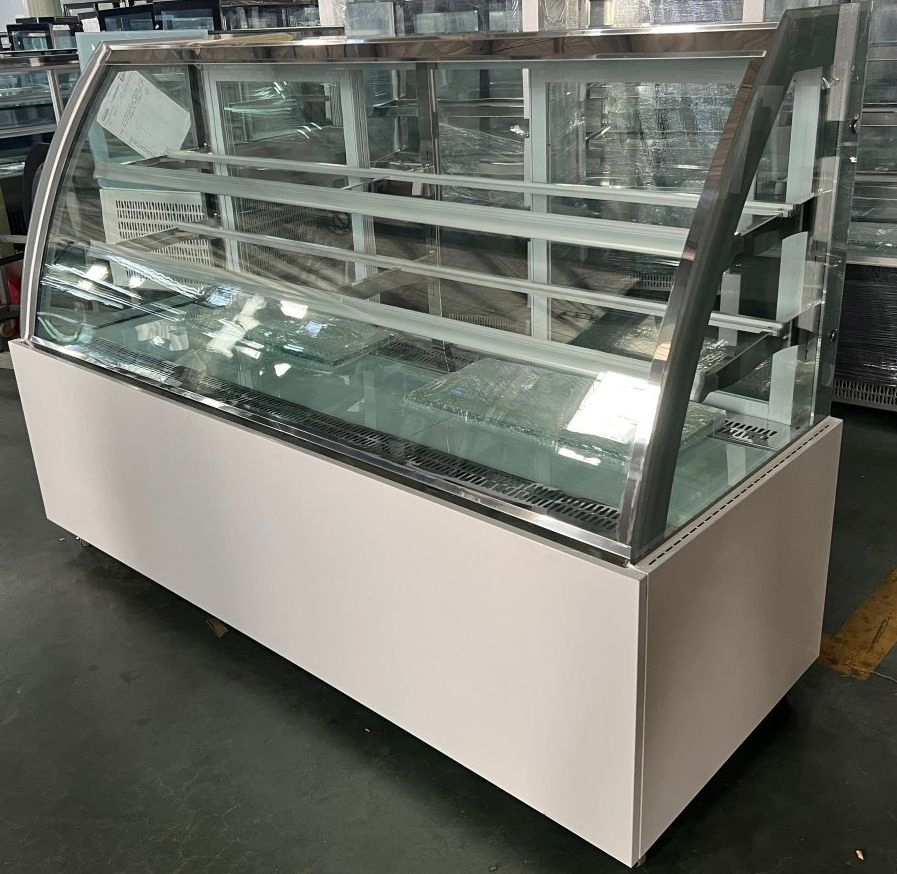 Cake Showcase Refrigerator Pastry Display Counter Cake Display Chiller Freezer with Curved Glass