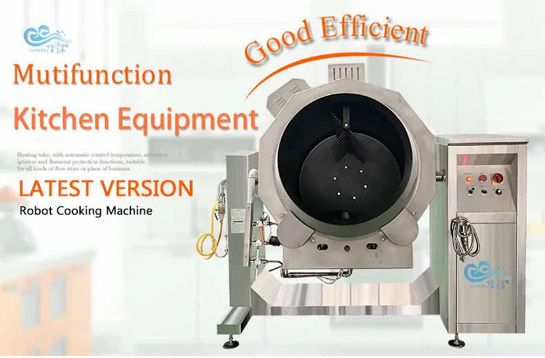Gas Heating Cooking Machine Robot Automatic Hotel Cooking Pot with Mixer