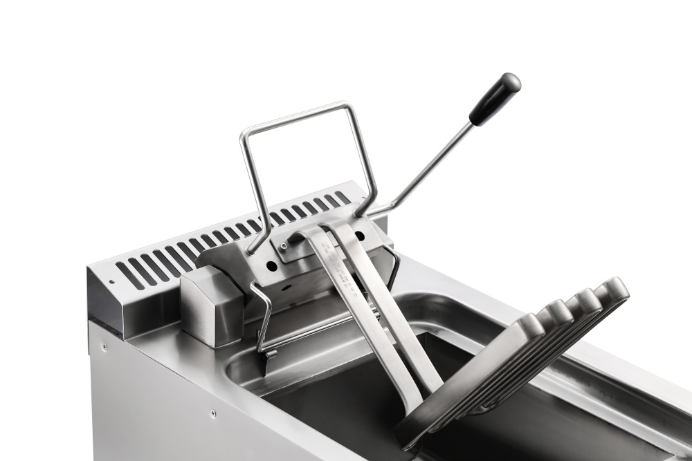 Commercial Fast Food Catering Equipment 304 Stainless Steel Material 12L Capacity Tank Electric Deep Fryer With Cabinet Base