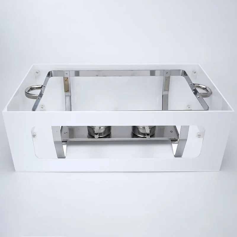 Chafing Dish Guard White Acrylic Food Warmer Stand Cover