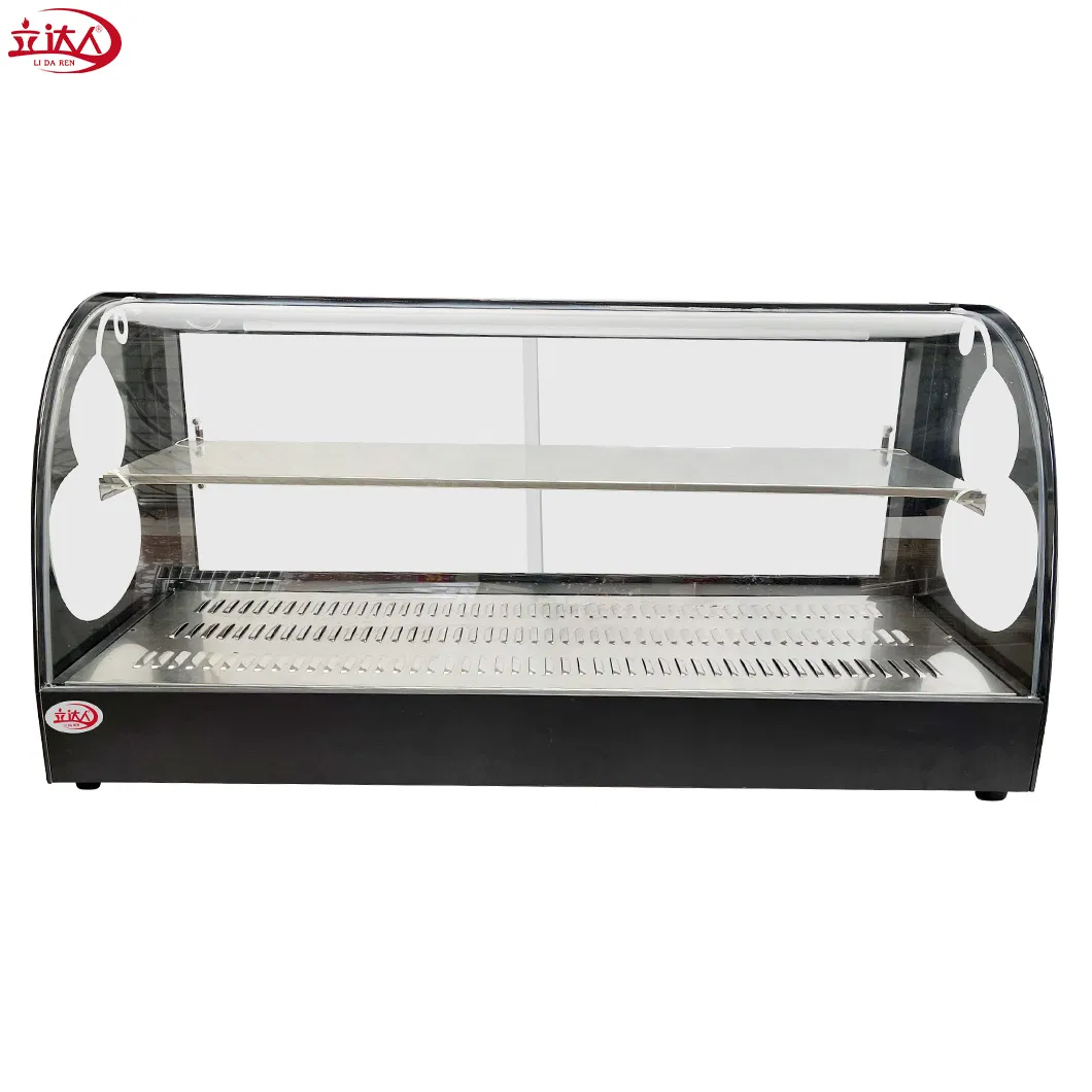 Ld-4du Glass Curved - Commercial Restaurant Food Warming Display Unit