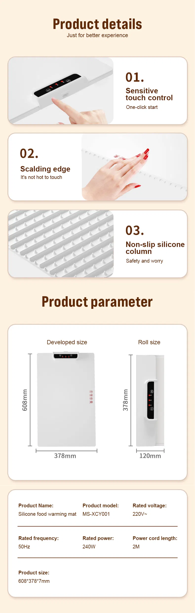 Food Warming Mat Detailed Photo 4