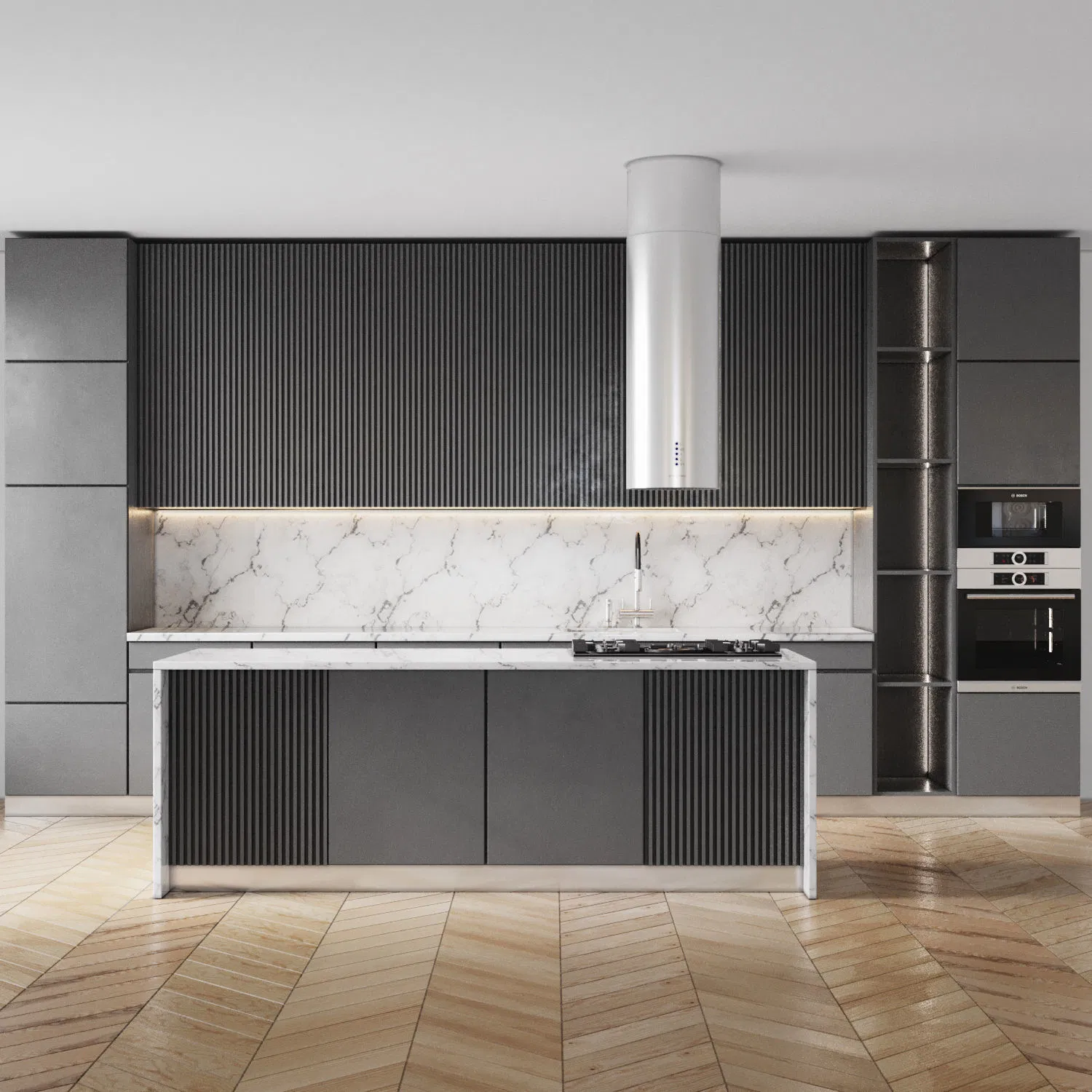 PA Wooden Trolley Mobile Kitchen Island Cart with Wine Rack and Storage Space for Home Furniture Kitchen Cabinets