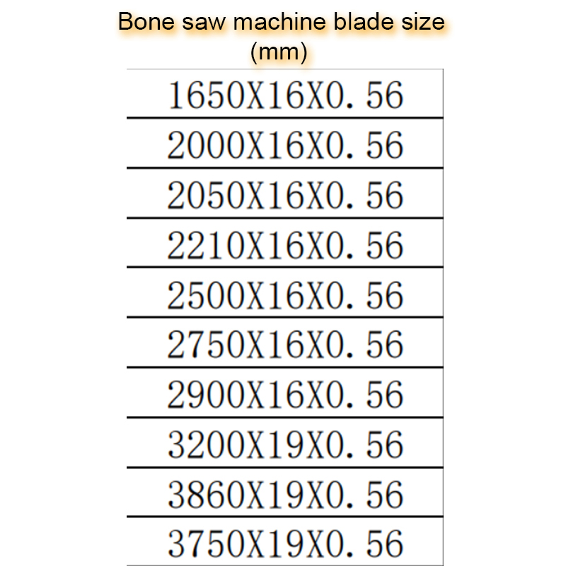 1650X16X0.50X3t Food Band Saw Blade for Bones, Fishes, Meat Cutting Machine (QH-1650C)