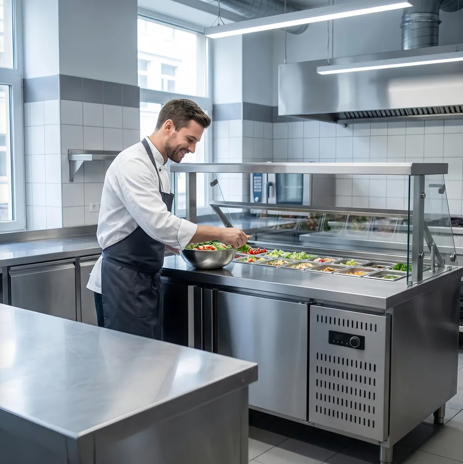 Salad Prep Table Refrigerated Worktable for Food Service