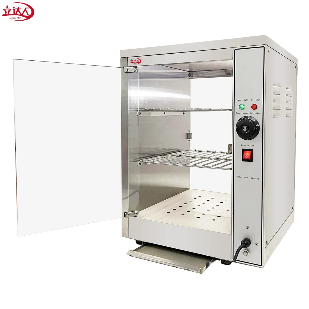 Ld-681 Glass Countertop Hot Bakery Food Heat-Retaining Display Unit Kitchen
