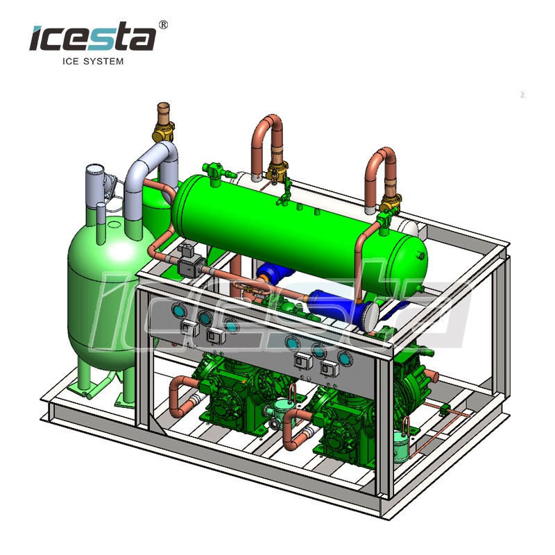 Air/Water Cooled Parallel Rack Condensing Unit for Contact Plate Freezer