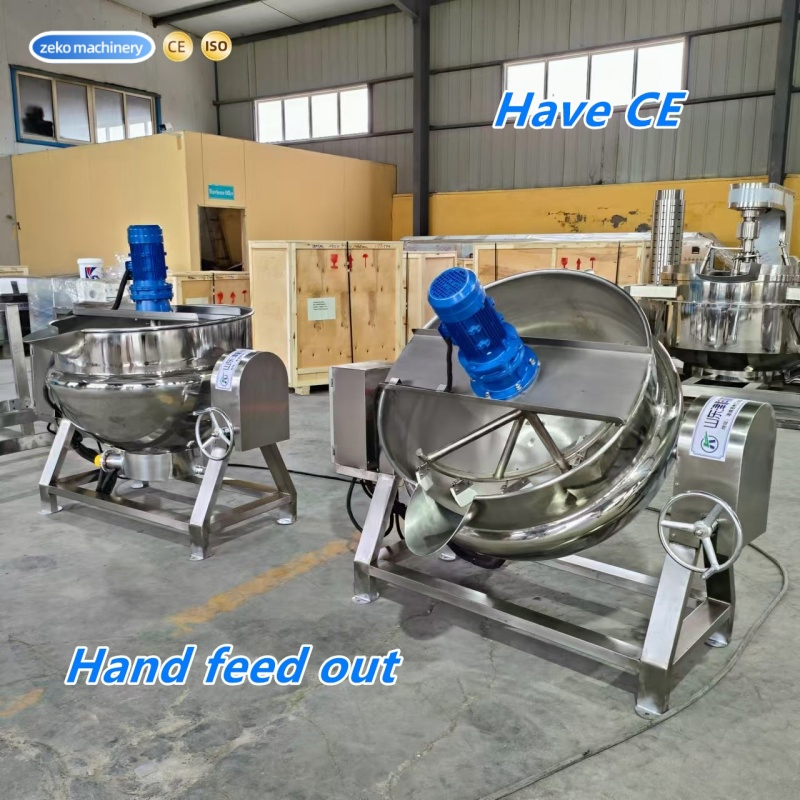 Stainless Steel Tilting Cooking Machine for Sauce Jam Candy Soup Food Processing