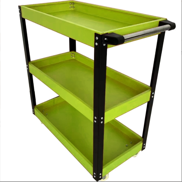 Mobile Cabinet Auto Repair Shop Turnover Handling Mobile Trolley Multi-Functional Storage Rack Three Layer Hardware Tool Cabinet