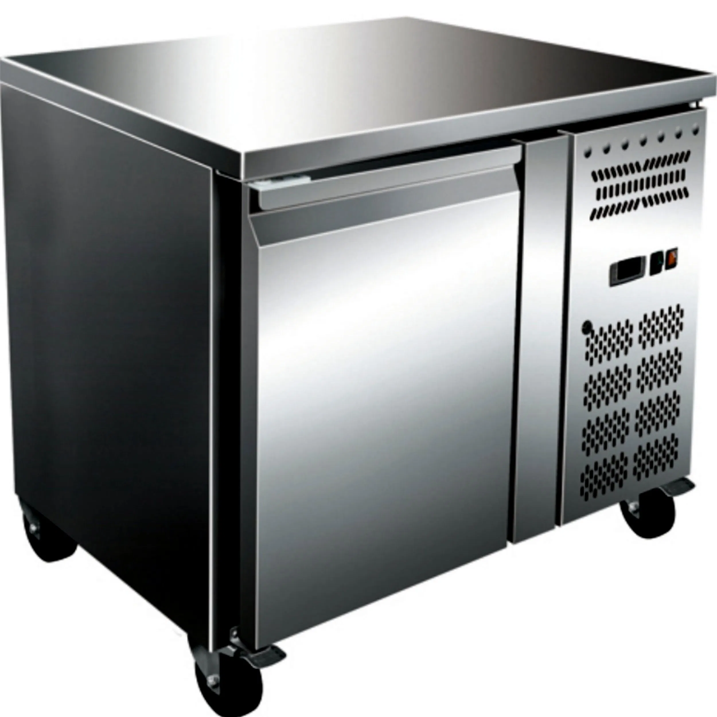 Mobile Salad Bar Chiller Countertop Commercial Counter Salad Bar Freezer with Cover