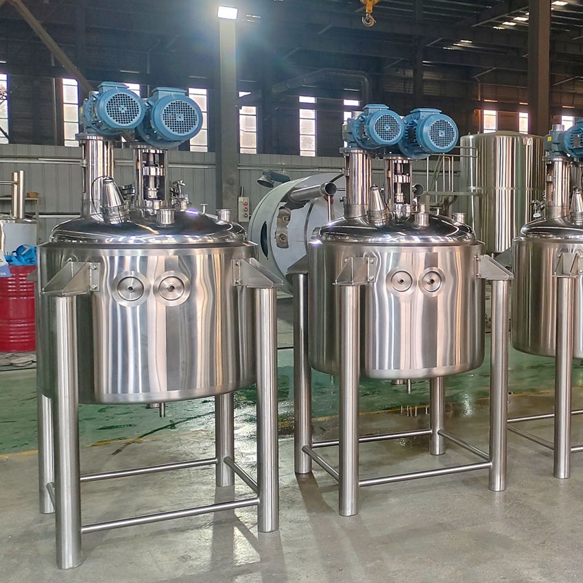 High Quality Heated Jacket Mixing Chemical Reactor Cream Homogenizer Food Blending Stirred Tank Mixing Equipment
