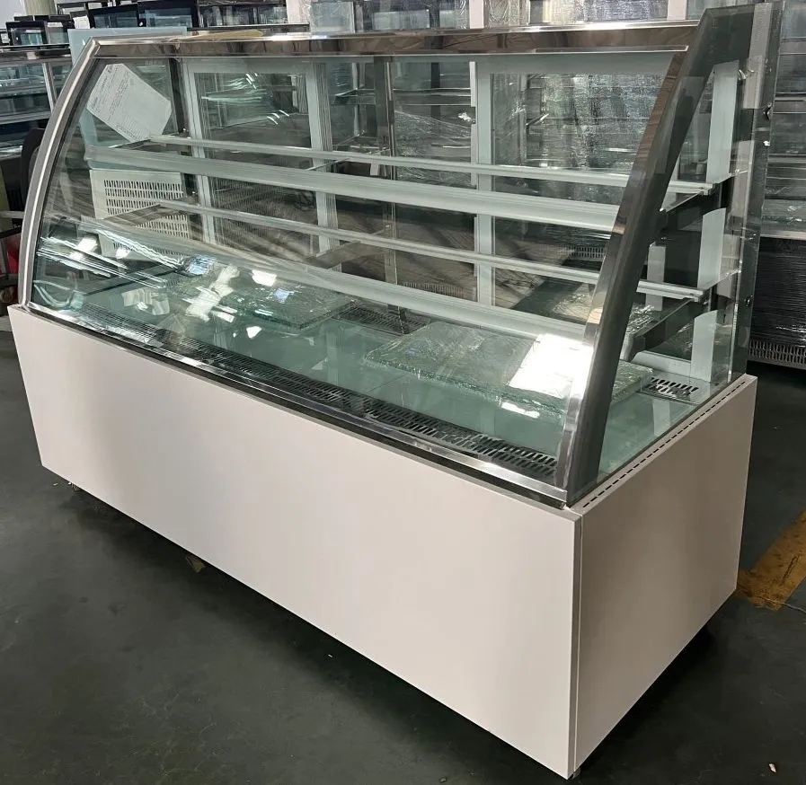 Cake Showcase Refrigerator Pastry Display Counter Cake Display Chiller Freezer with Curved Glass
