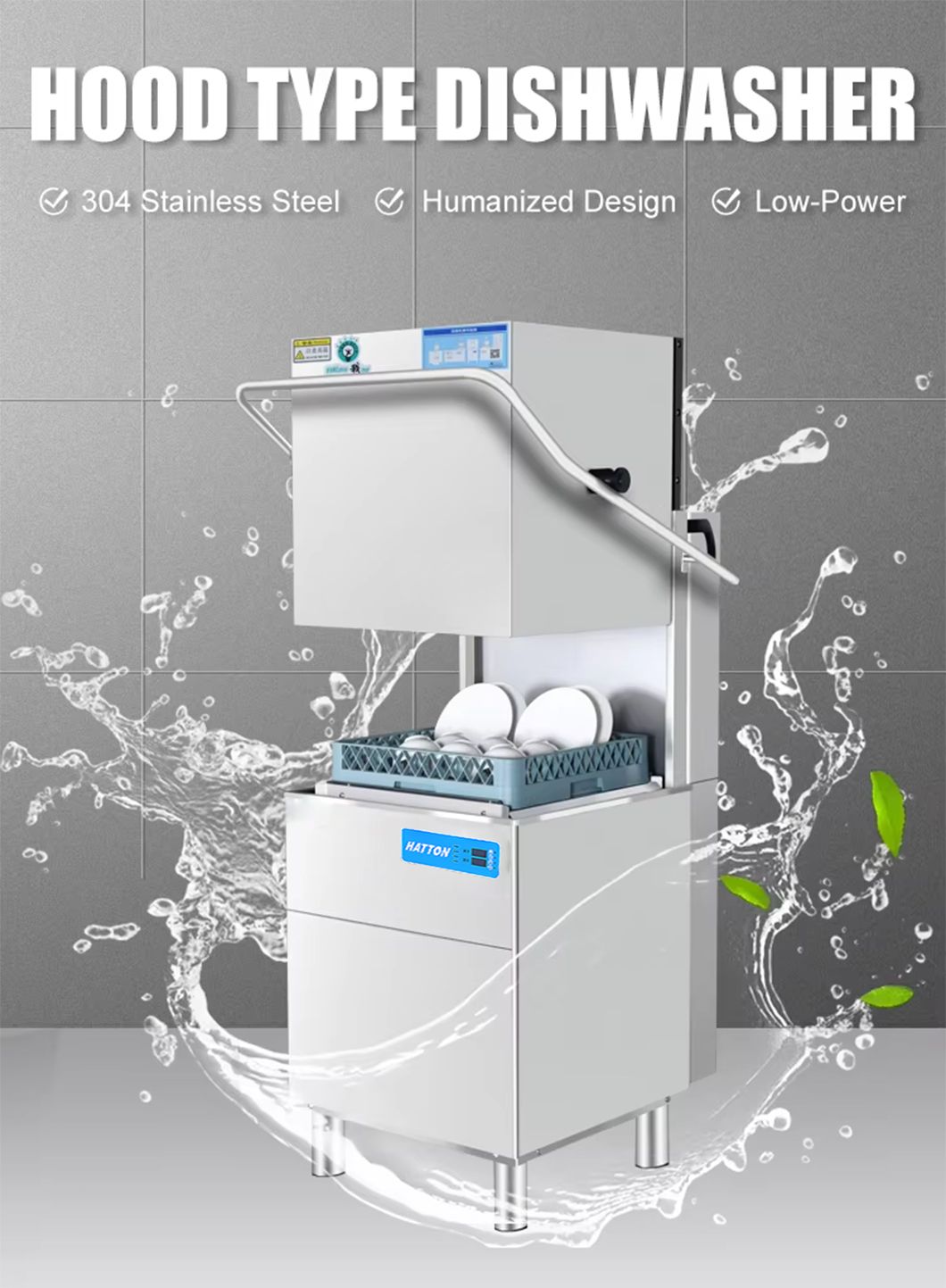 Professional Hood Dishwasher Commercial Dishwasher for Optimal Restaurant Cleaning Performance