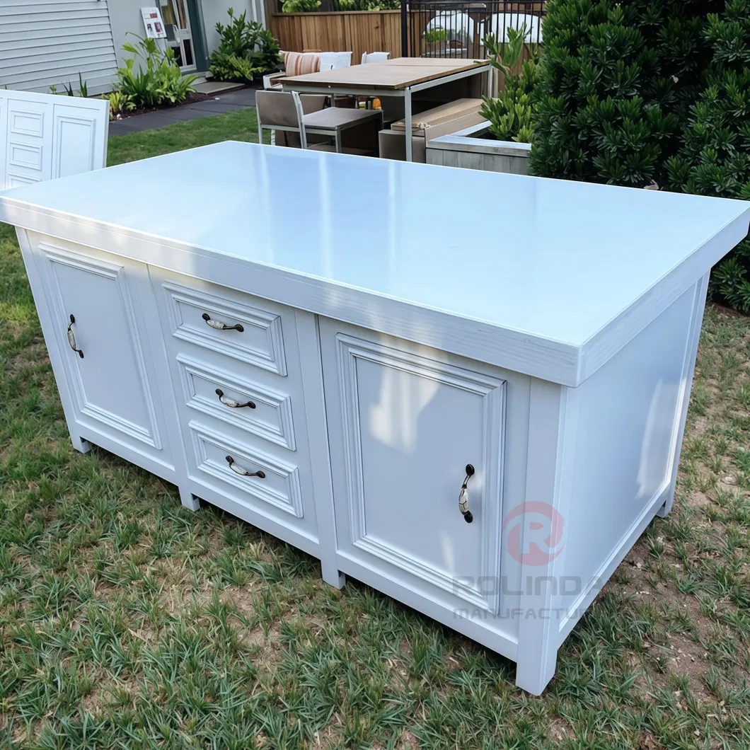 Professional Heavy Duty Wooden Buffet Table with Storage Shelves for Hotel Catering and Restaurant Banquet Displays