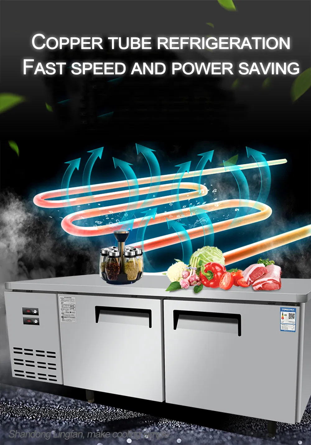 Commercial Food Prep Cooling Workbench Structure