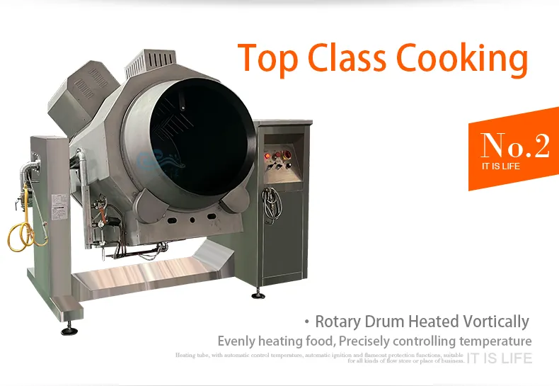 Gas Heating Cooking Machine Robot Automatic Hotel Cooking Pot with Mixer