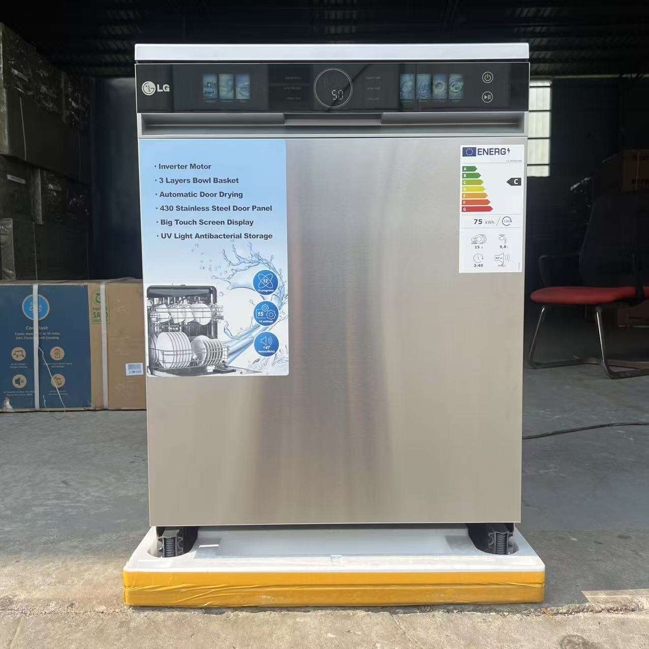Commercial Stainless Steel Built-In Dishwasher Electric Automatic for Restaurant Kitchen US Plug Type for Household Hotel Use