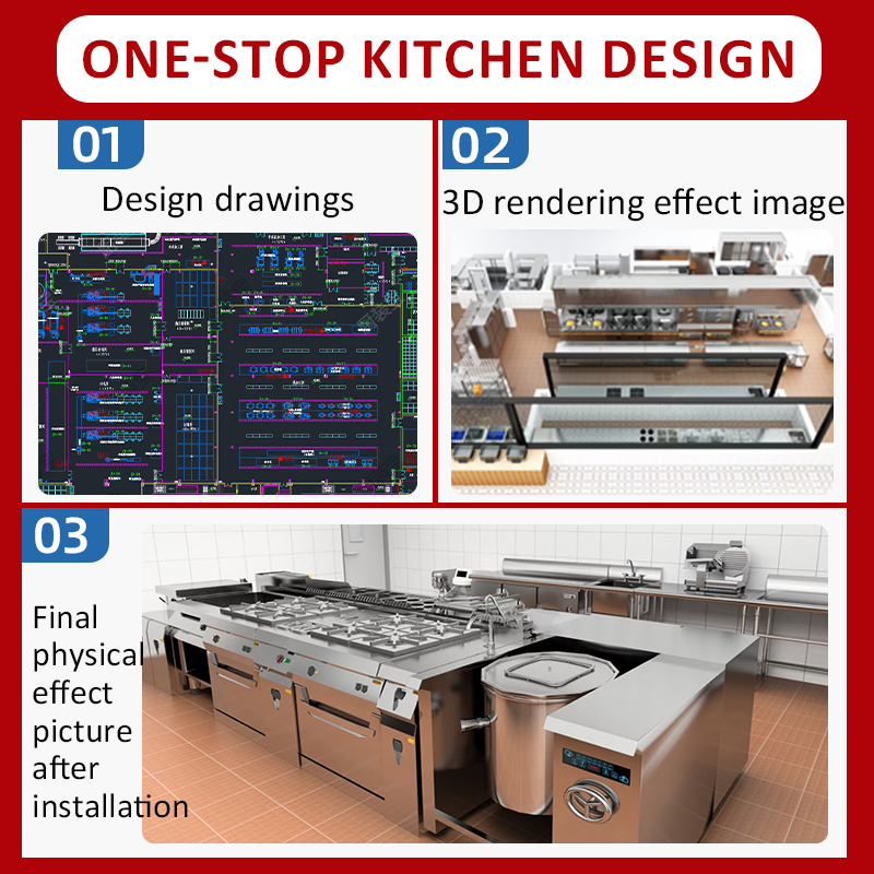 30-square-meter Commercial Kitchen Solution, Hotel Restaurant Kitchen Equipment, One-stop Solution for Catering Services