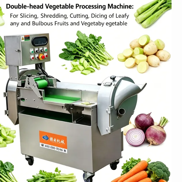 High-Precision Dual-Head Vegetable Cutting Equipment