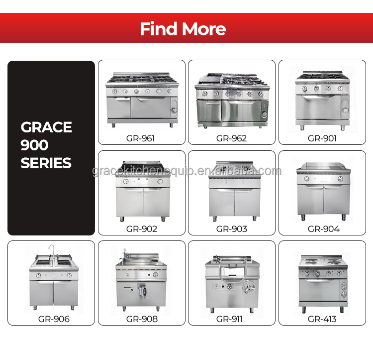 Commercial Electric 1500W Gas Stove Oven Fryer Griddle With Stainless Steel Worktables for Restaurant Kitchen Cooking Use