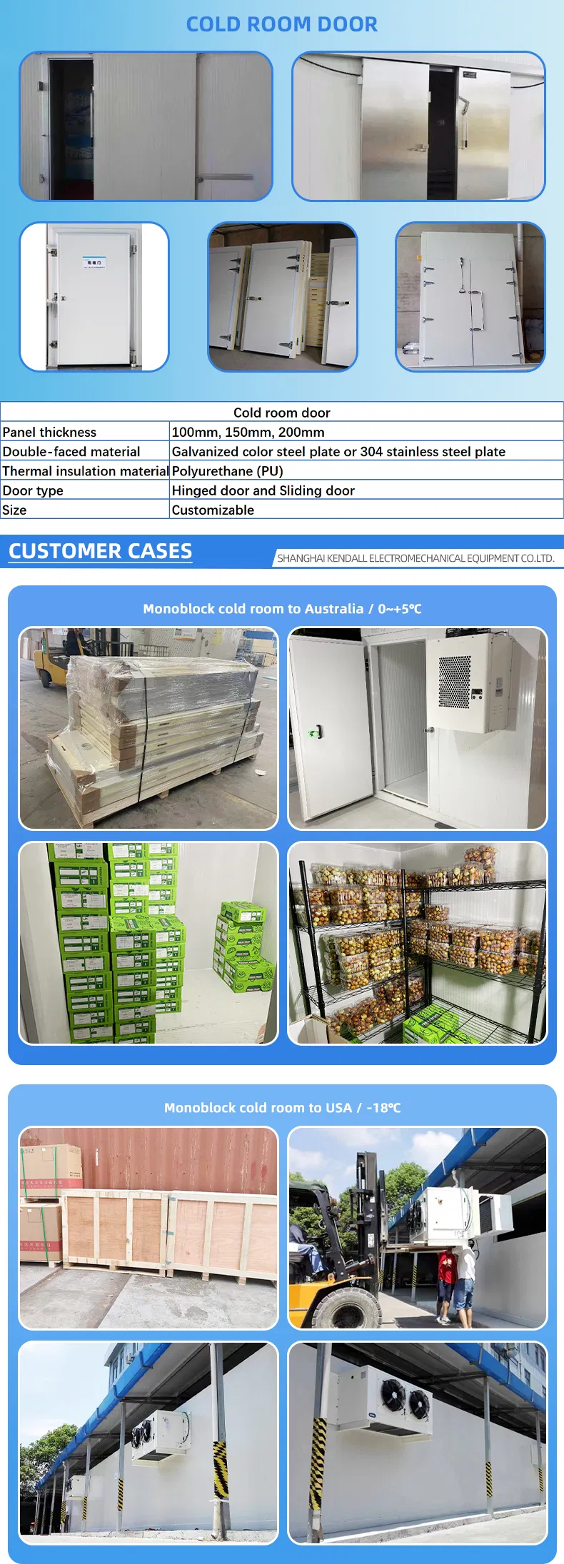 Industrial Medium & Low Temperature Refrigeration Monoblock Unit for Cold Room Freezer