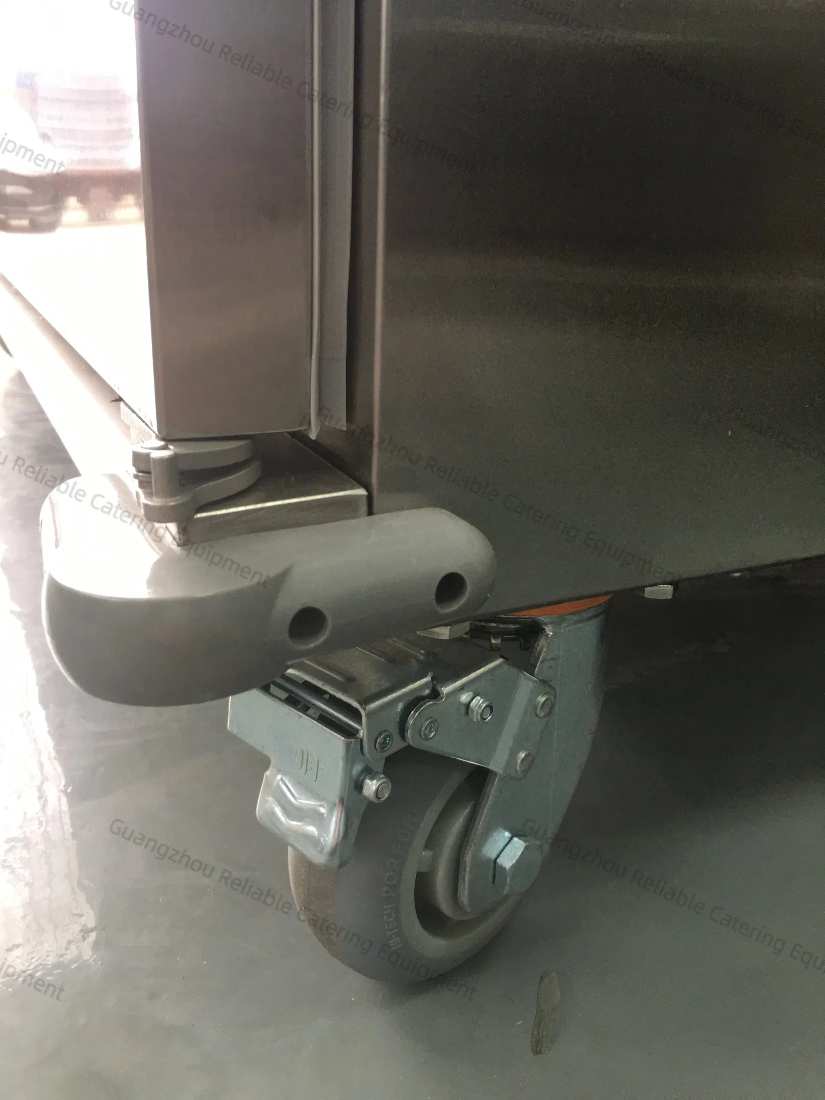 Commercial Stainless Steel Food Warmer Cabinet Electric Food Warmer Trolley Cart with 2 Compartments for Hotel Buffet Service