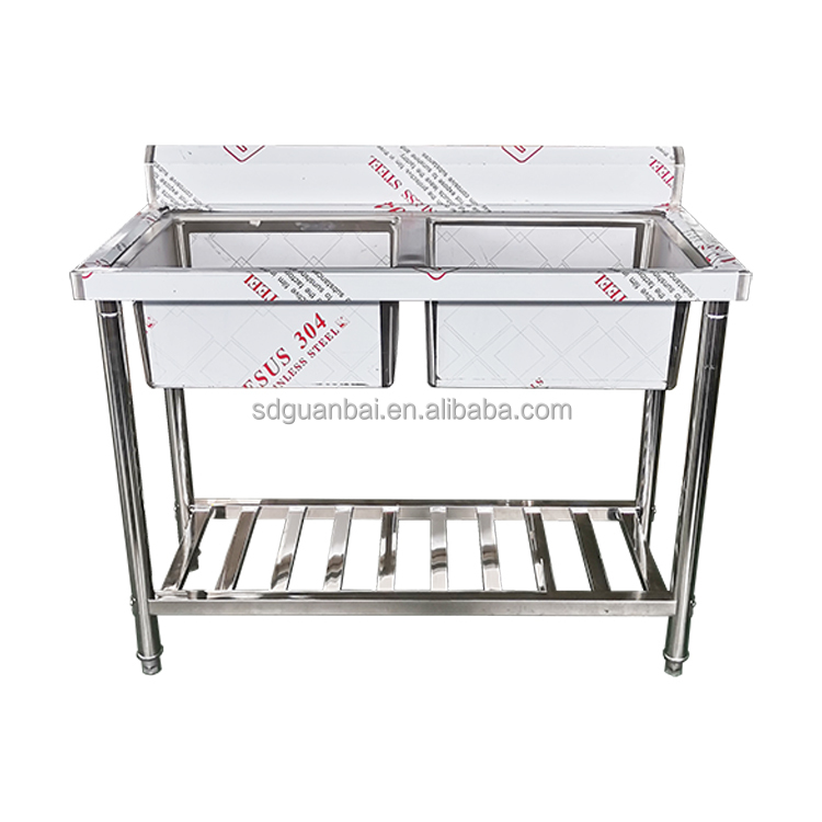 Customized Industrial Utility Commercial Kitchen Stainless Steel 3 Compartment Sink for Restaurant