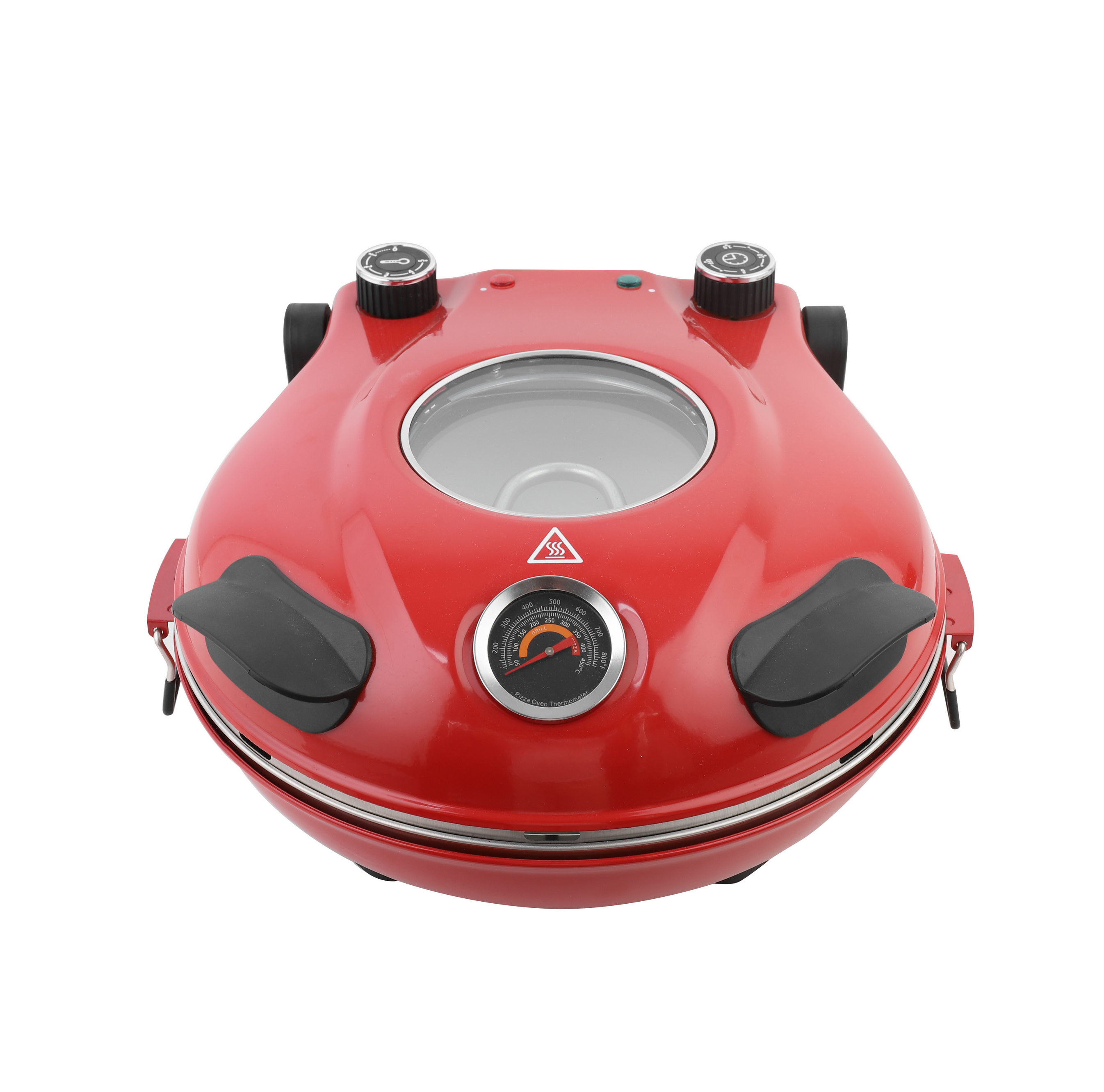 Portable Pizza Maker Machine with 12 Inch Baking Stone Pan Convection Electric Pizza Oven