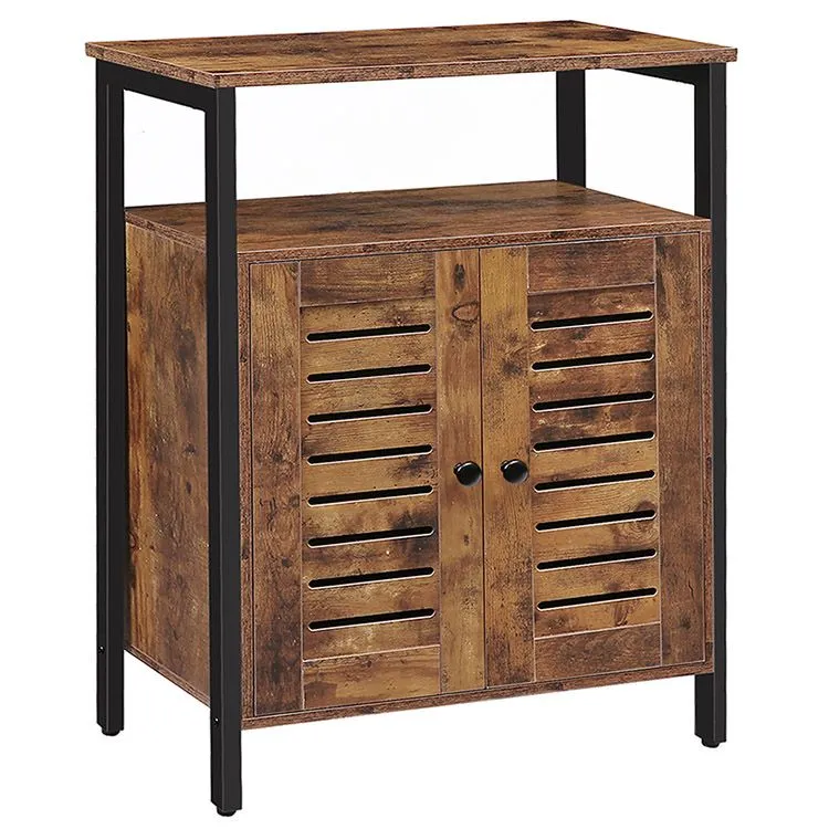 Side Standing Cabinet with Hidden Shelf and Door for Bedroom