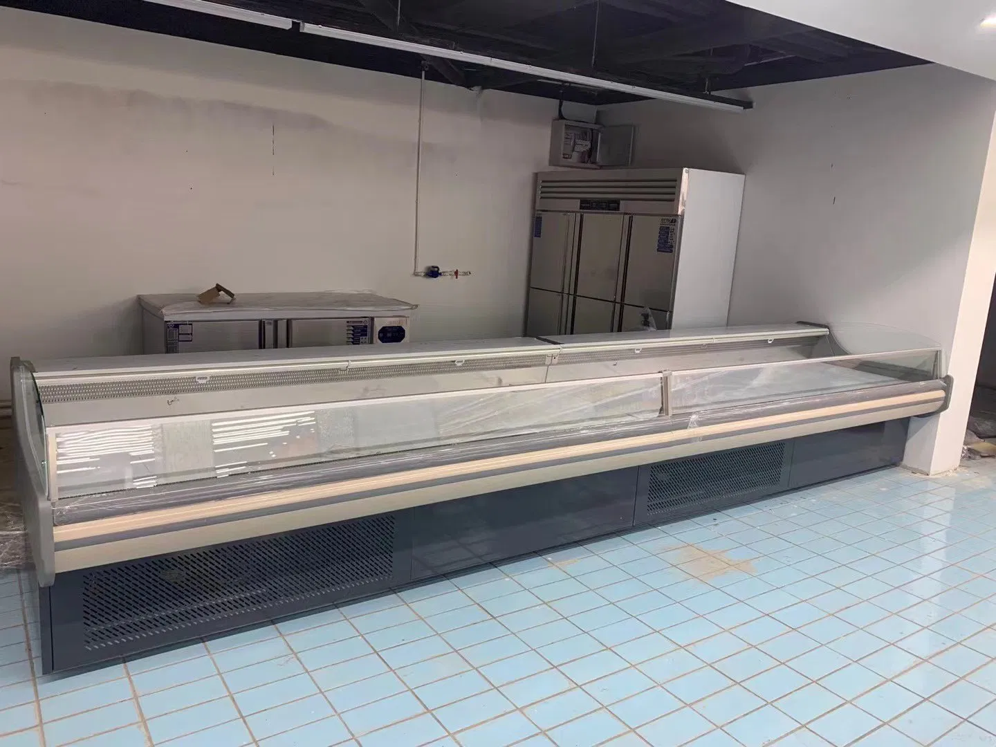 Supermarket Fresh Meat Refrigerator, Meat Display Chiller, Counter Top Commercial Freezer
