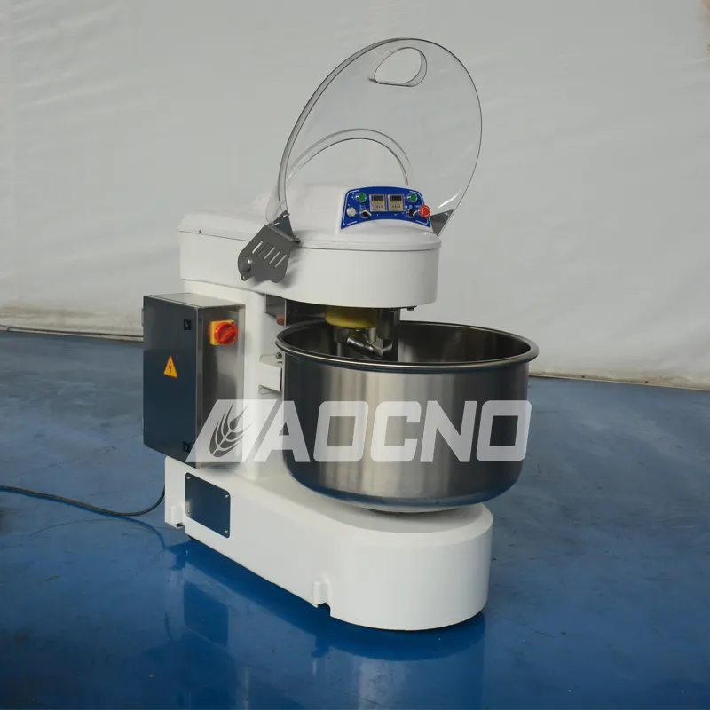 High Capacity Double Speed Stainless Spiral Dough Kneading Flour Processing Mixer Bakery Equipment