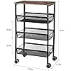 5 Tier Home Storage Cabinet Hangable with Dustproof Glass Door