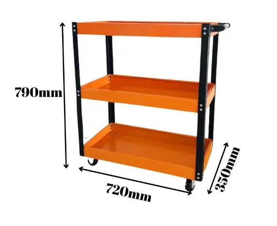 Mobile Cabinet Auto Repair Shop Turnover Handling Mobile Trolley Multi-Functional Storage Rack Three Layer Hardware Tool Cabinet