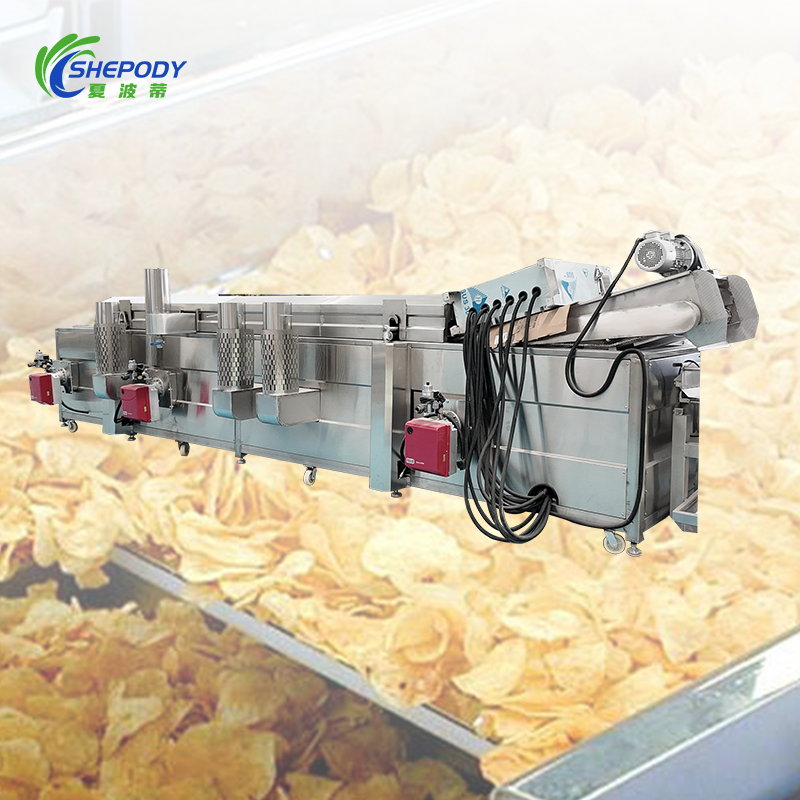 Shepody Industrial Continuous Frying Machine Plantain Chips Groundnut Continuous Fryer Machine Chicken Frying Machine