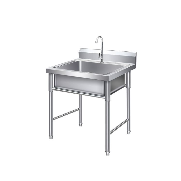 Commercial Triple Compartment Stainless Steel Sink Fire-Retardant Coating Heavy-Duty Capacity for Food Service Industry High