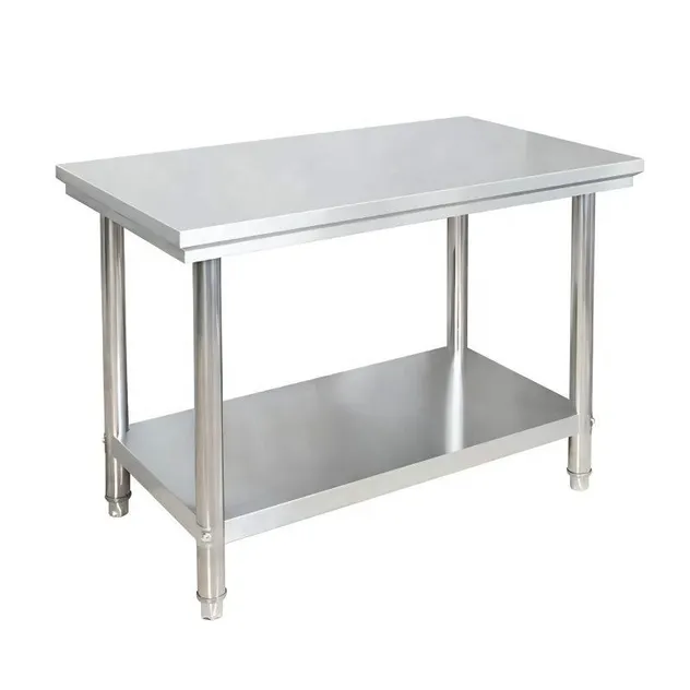 Double-Layer Stainless Steel Worktable with Back-Splash - Detail 4
