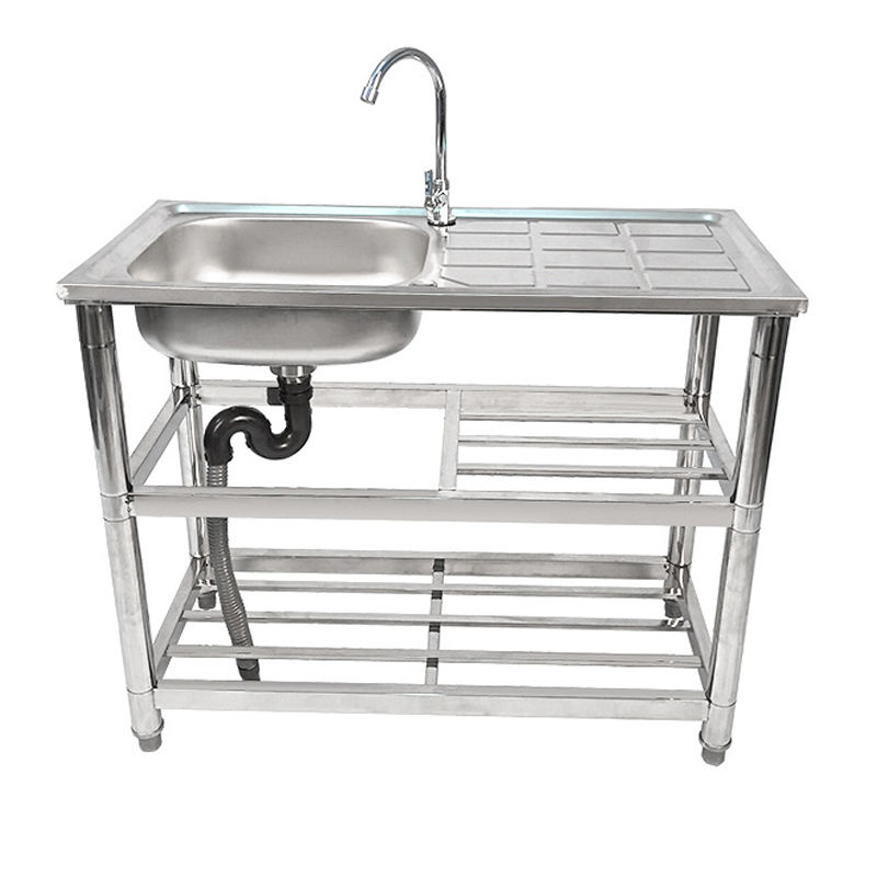 Commercial 3 Compartment Stainless Steel Sink with Drain Board NSF Certified Polished Finish Heavy-Duty Capacity for Restaurants