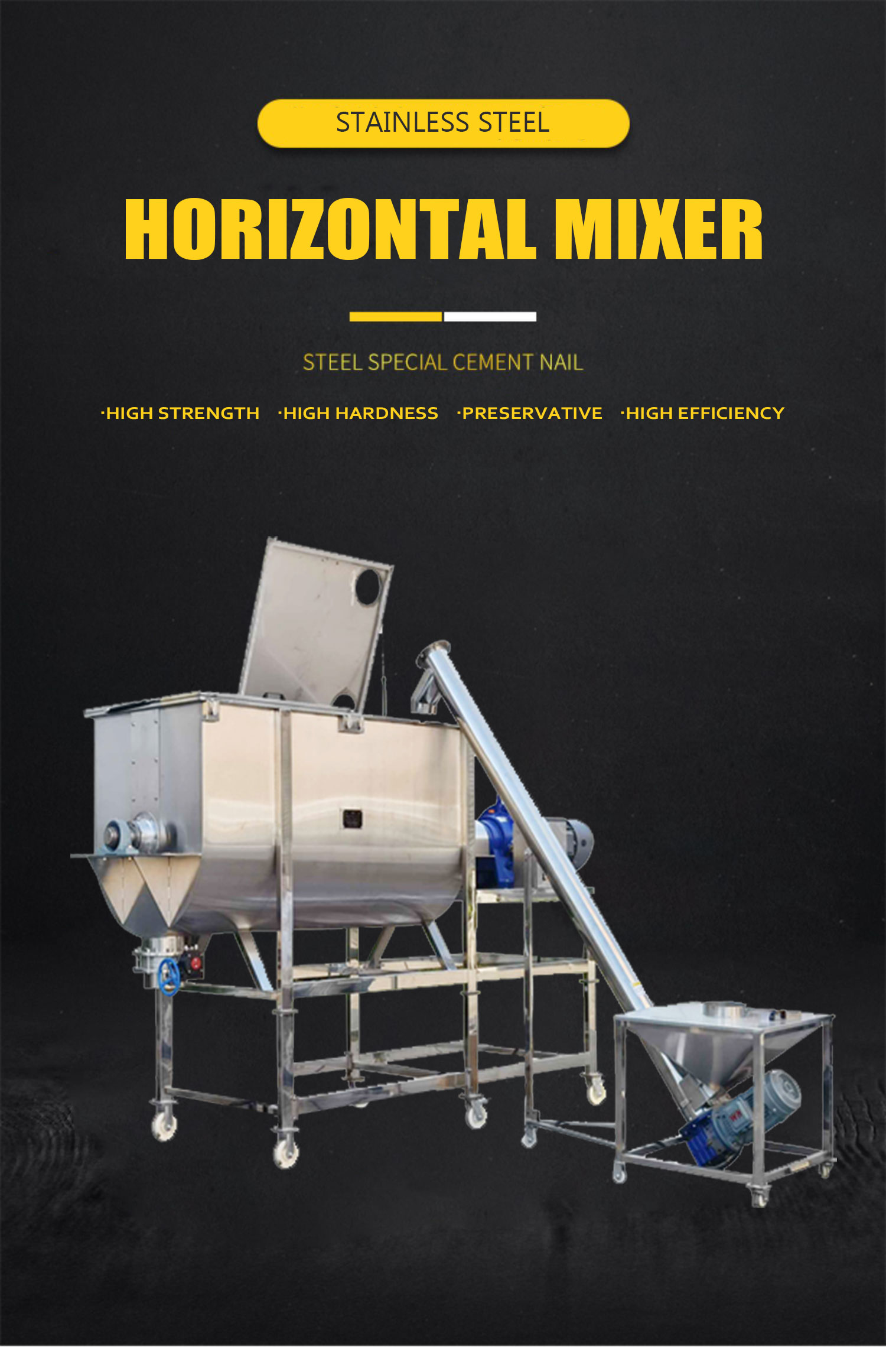 Ribbon Blender Stainless Steel Mixer Machine