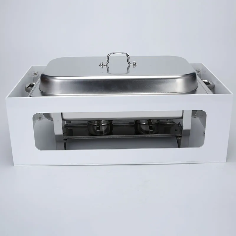 Chafing Dish Guard White Acrylic Food Warmer Stand Cover