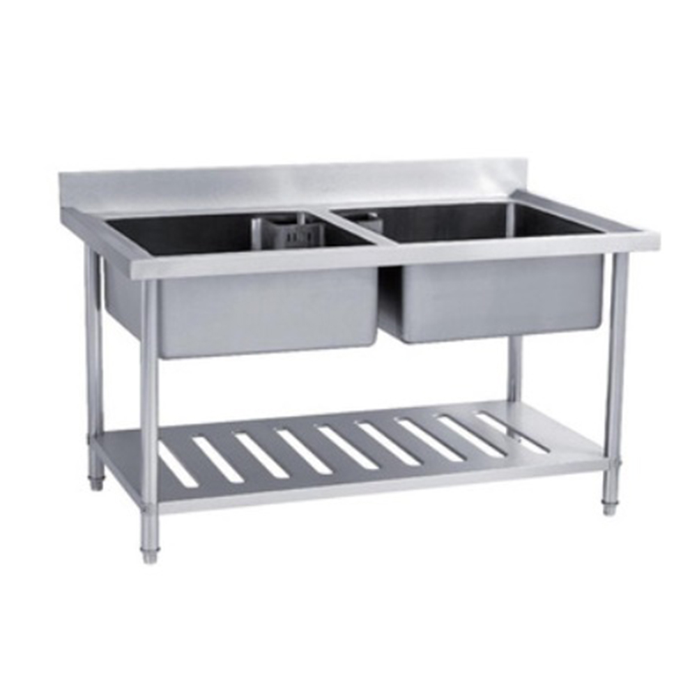 Commercial Wholesale Outdoor 3 Compartment Stainless Steel Kitchen Sink with Under Shelf