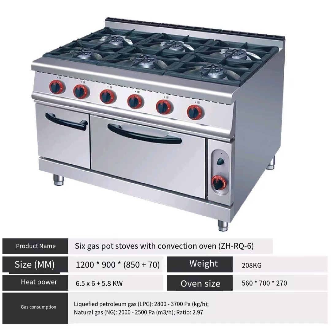 Commercial Stainless Steel Restaurant Kitchen Stove Gas Range Oven New Condition Industrial Stove