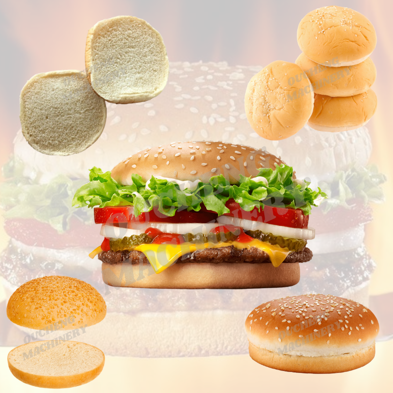 Automatic Hamburger Burger Buns Production Line Dough Divider Rounder Bread Complete Baking Machine Bakery Equipment