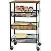 5 Tier Home Storage Cabinet Hangable with Dustproof Glass Door