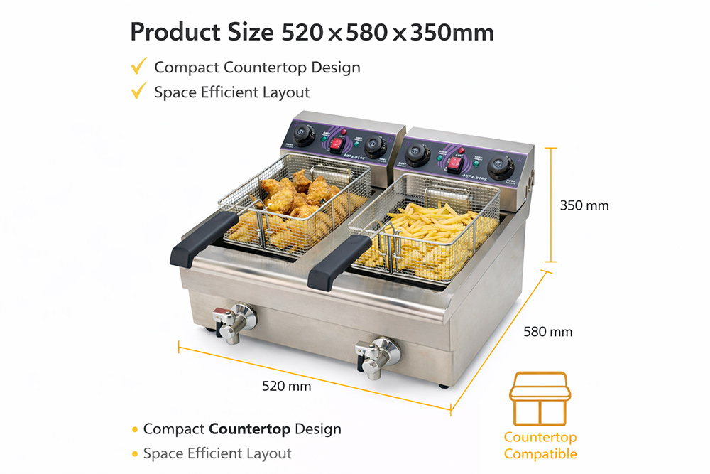 Countertop Deep Fryer Dimensions