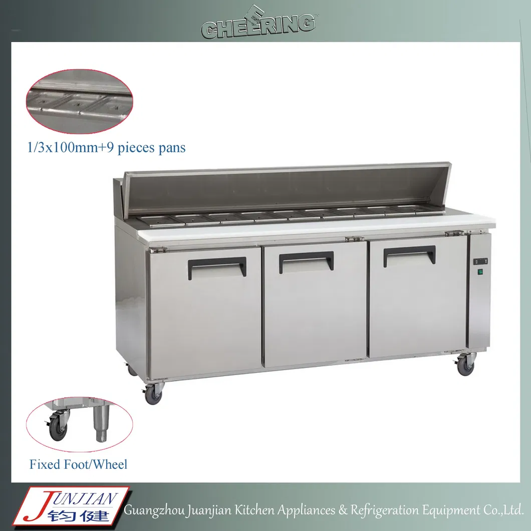 Factory Outlet Commercial Cold Countertop Work Prep Table Chiller Freezer